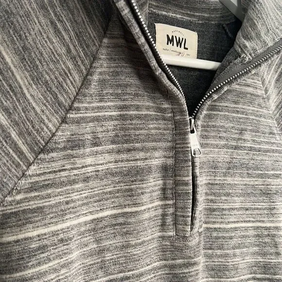 MWL Madewell Velour Space-Dyed Half-Zip Sweatshirt Size XS - Picture 6 of 7